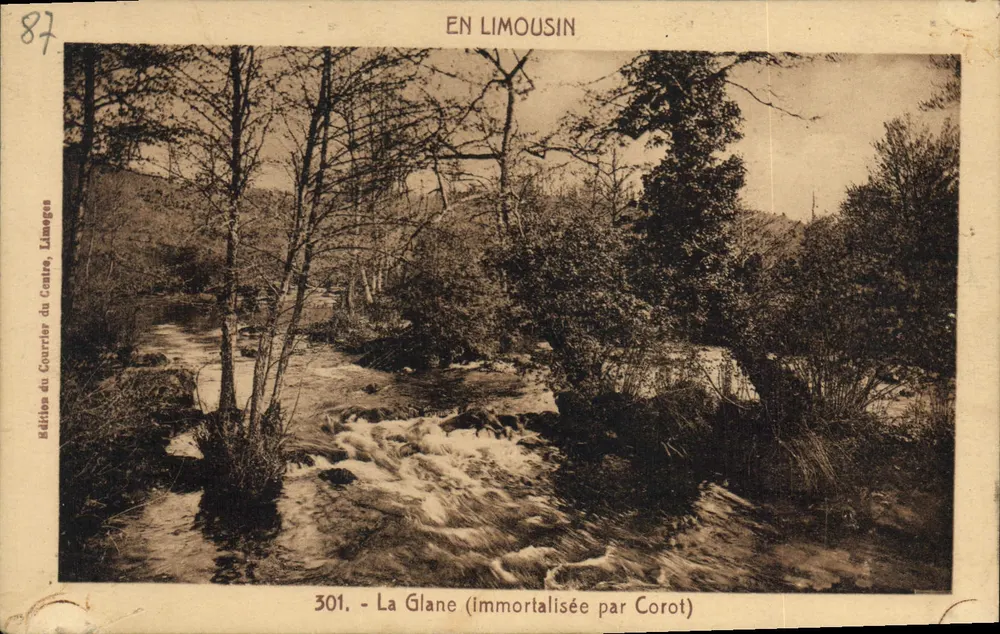 A Glane (imortalizada por Corot) — Em Limousin — Edição do Courrier du Centre, Limoges, n°301 - Frente