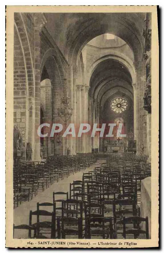 Saint-Junien (Hte-Vienne) — Innenansicht der Kirche — Edition La Cigogne, Limoges - Vorderseite