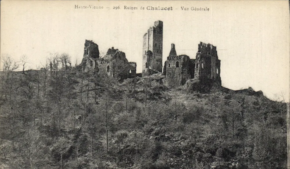 Ruínas de Chalucet — Vista Geral — Haute-Vienne — 296 - Frente