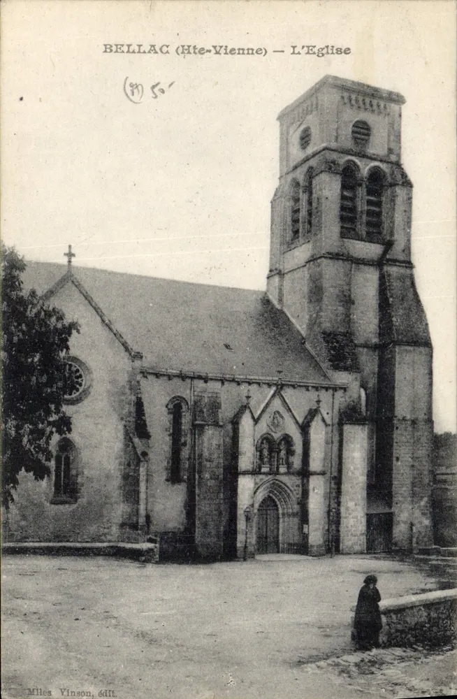 Bellac (Hte-Vienne) — A Igreja — Miles Vinson, editor, n° 50 - Frente
