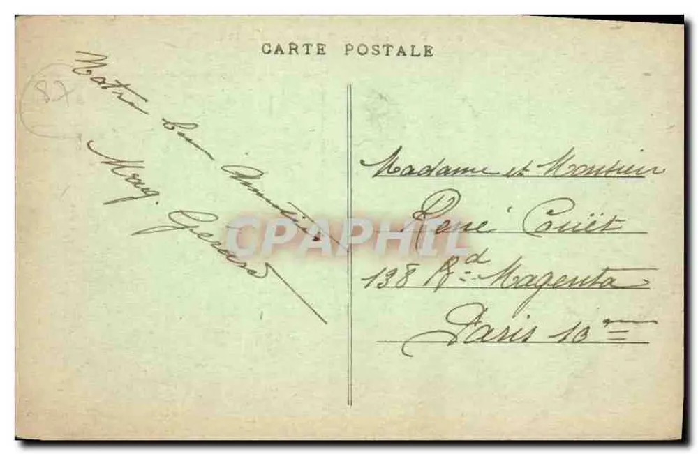 Ao redor de LIMOGES — Castelo de Bort — Editor não identificado, n° 102 - Verso