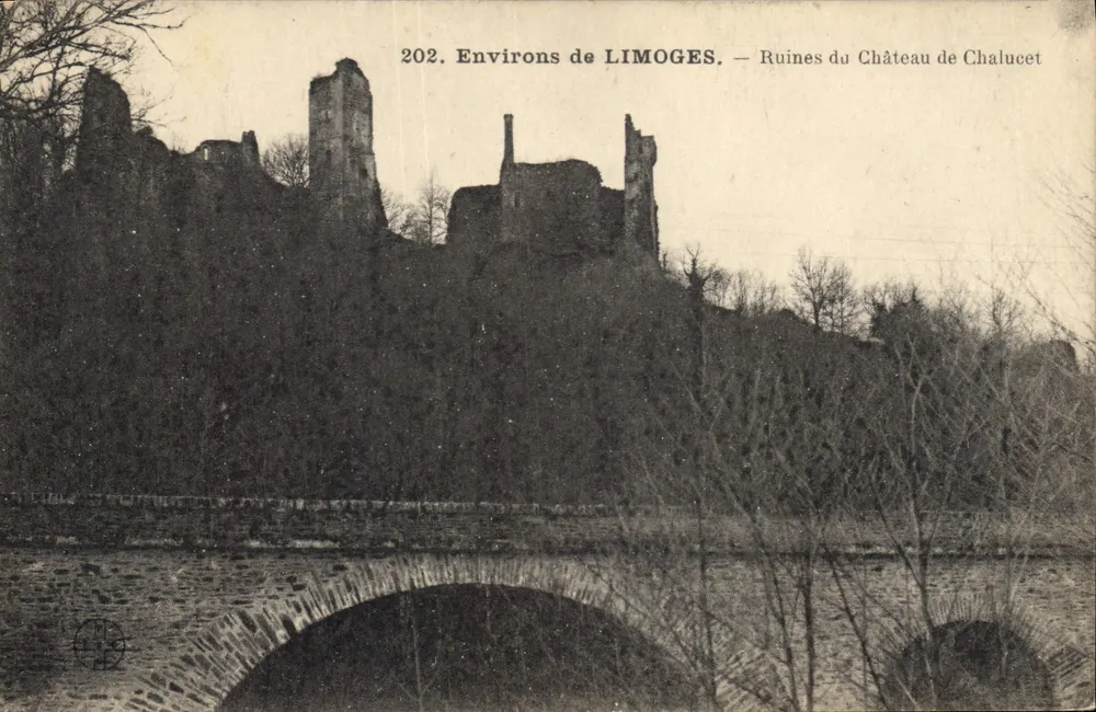 Ruinas del Castillo de Chalucet — Alrededores de LIMOGES — Editor: 202 - Anverso