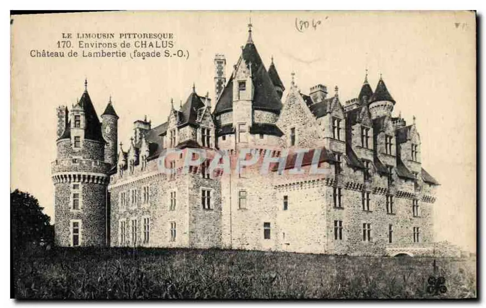 Schloss Lambertie — Südwestfassade — Chalos, Serie 170 - Vorderseite