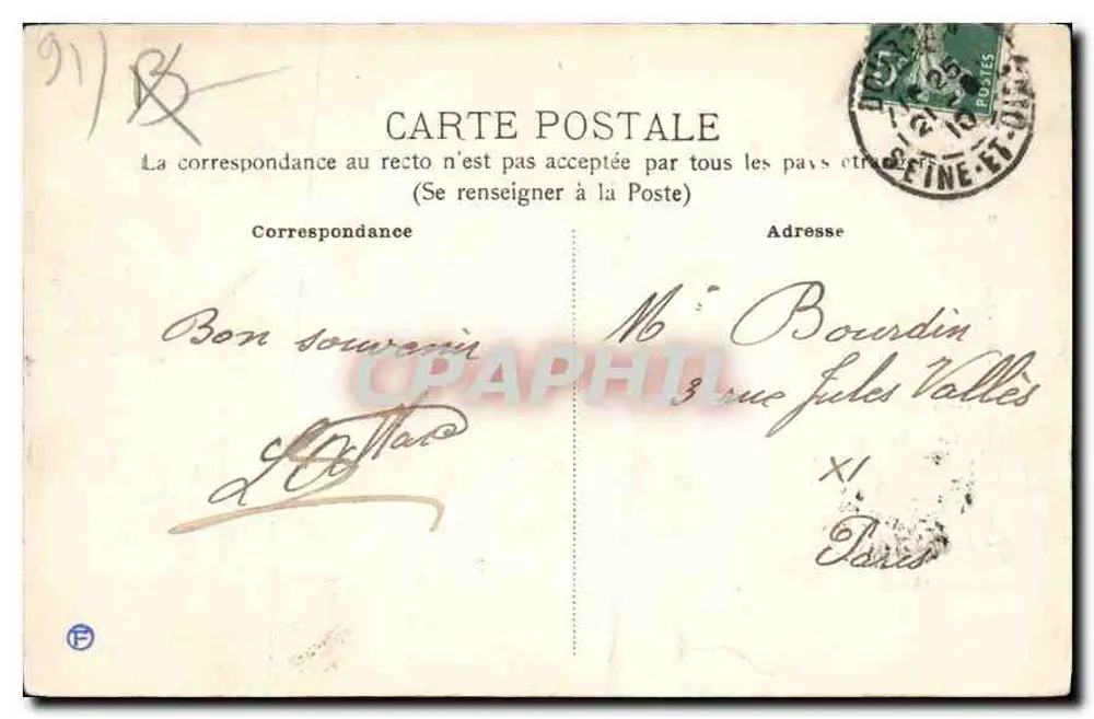Dourdan (S.&O.) — A Igreja — L. Bougardier, LIE. SOUBRLAN - Verso