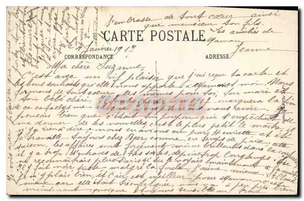 Saint-Cloud — O Parque — O Violino — LL — H. Janner 1917 - Verso