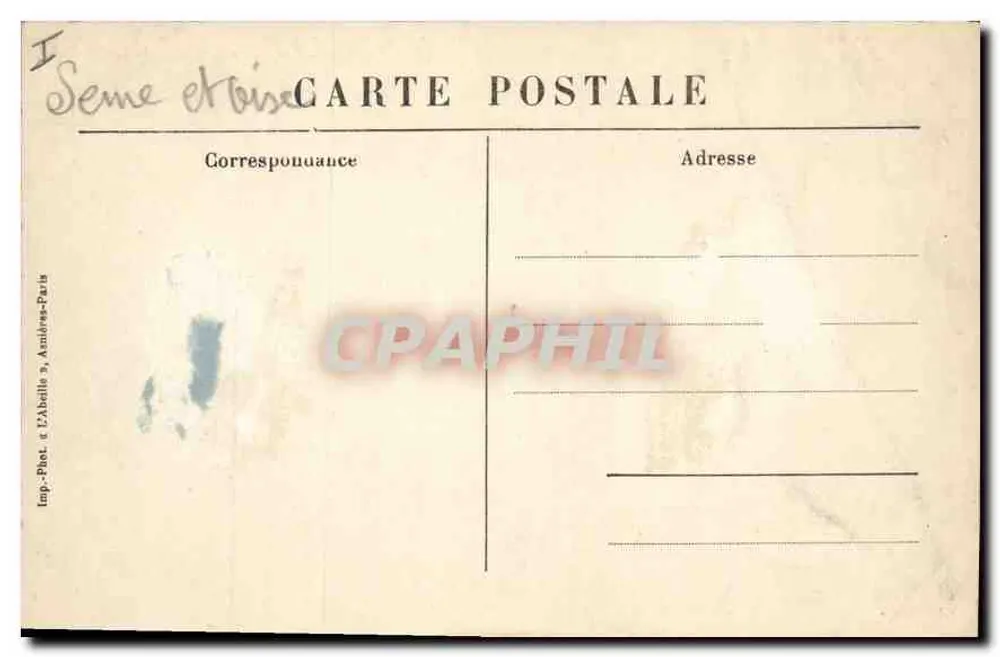 Parc de Saint-Cloud — Terrasse du Trocadéro, ein Weg im reservierten Garten — L'Abnille, n°32 - Rückseite