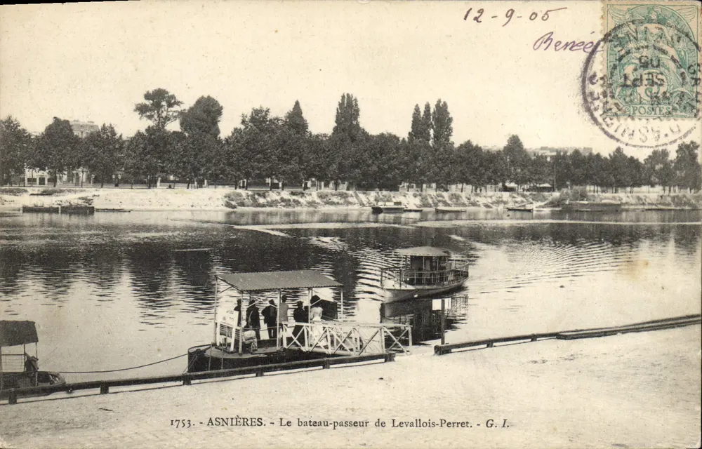 Asnières — Das Fährenboot von Levallois-Perret — G. I. - Vorderseite