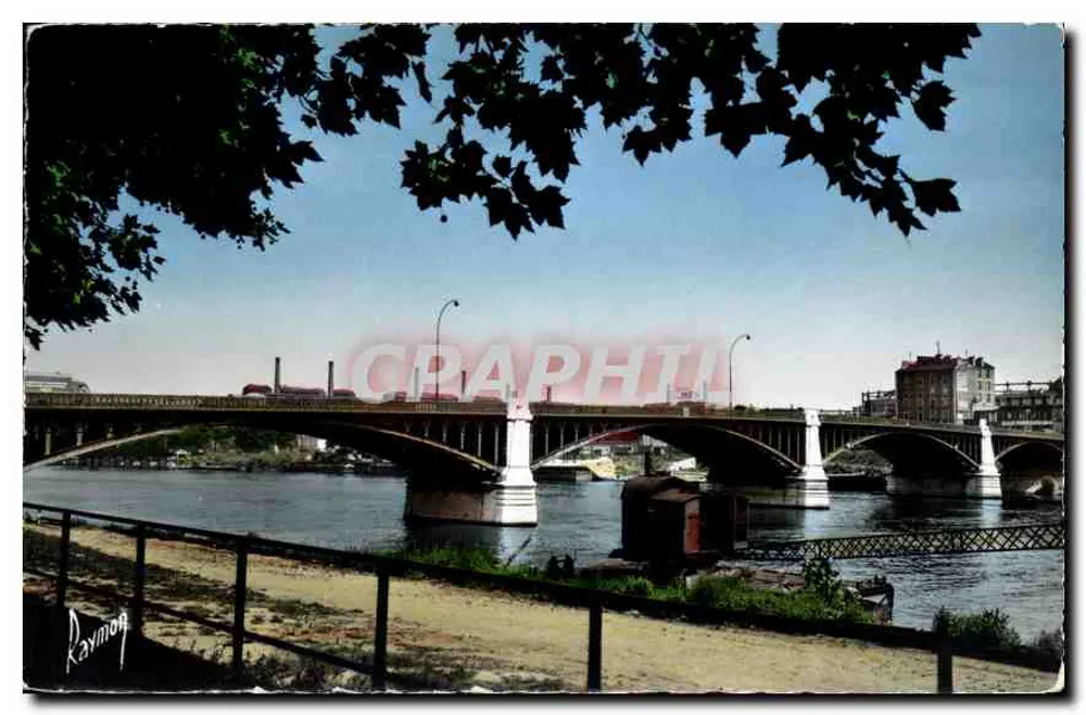 Die Brücke von Asnières — Ansicht von der Uferseite — Éditions d'Art RAYMON (S.-et-O.) - Vorderseite