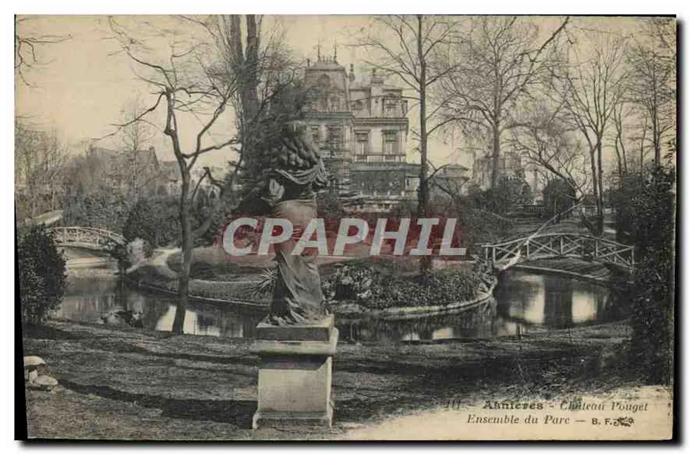 Asnières - Castelo Pouget — Conjunto do Parque — B. F. 262 - Frente