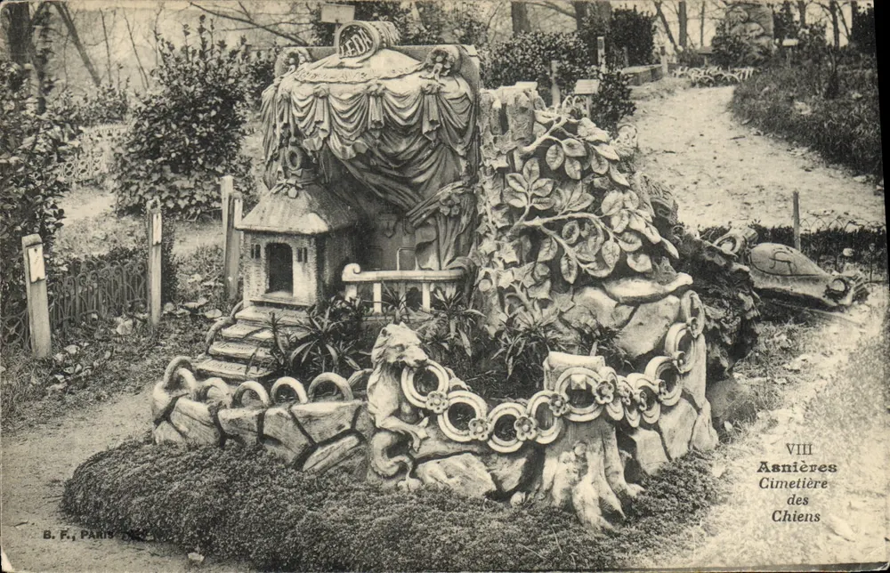 Cimitero dei Cani — Asnières — B. F., Parigi - Recto