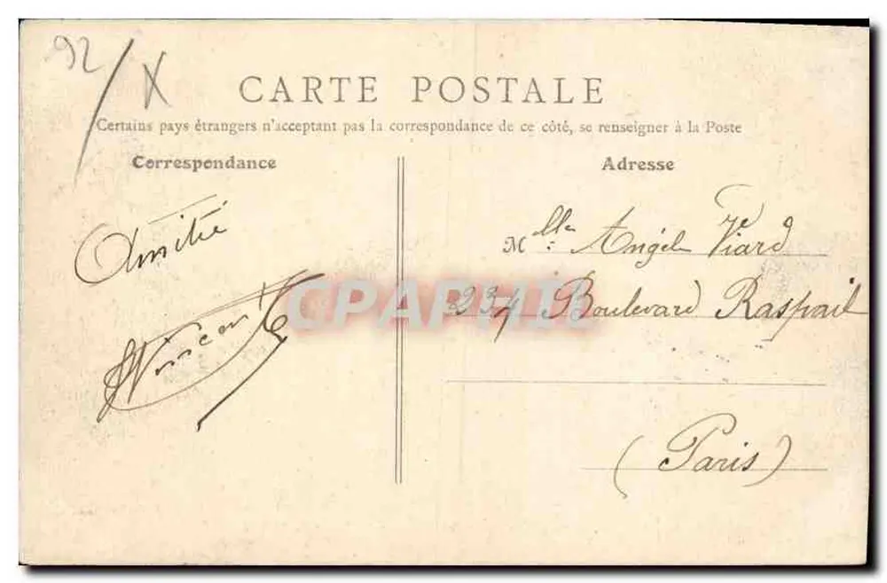 Asnières - Trauungssaal - Tafel des Gesetzes — B. F., Paris, n°43 - Rückseite