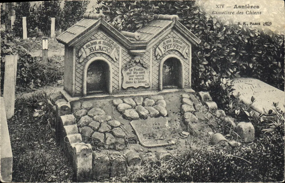 Cemitério dos Cães — Asnières — B.F. Paris - Frente