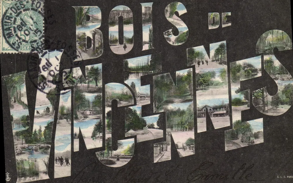 Bois de Vincennes — vista panorâmica — C. L. C. Paris - Frente