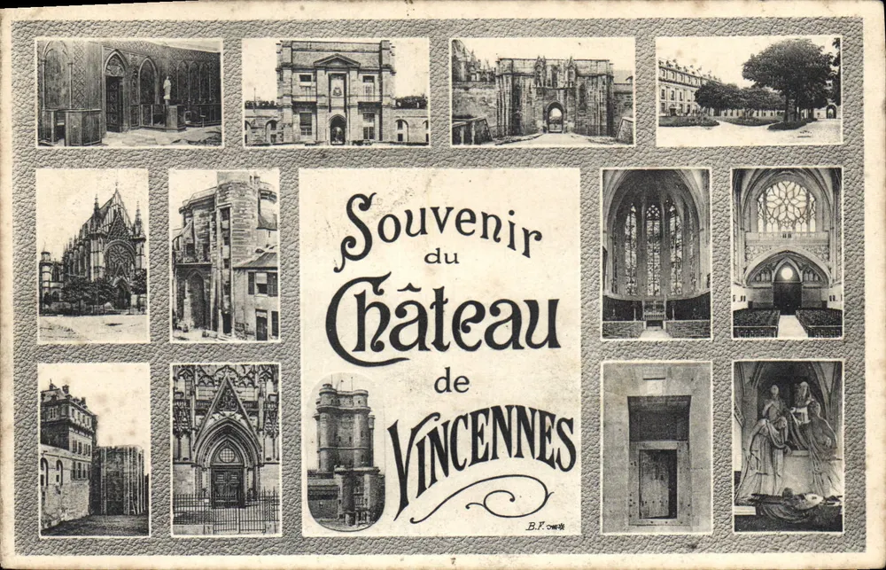 Castelo de Vincennes — Lembrança do Castelo de Vincennes — B.P. 7 - Frente