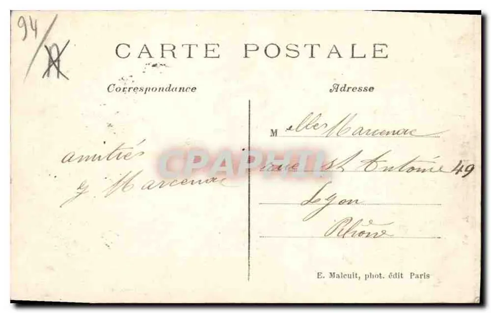 Vincennes — O Donjon — E.M. - Verso