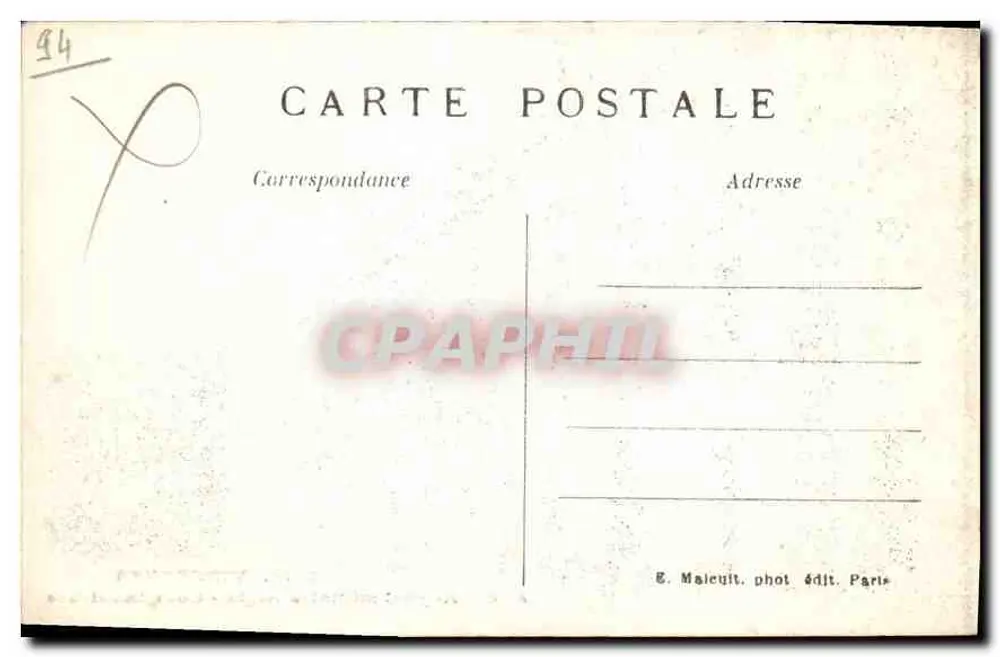 Militärkrankenhaus Bégin — Innenhof — E. Maicuilt, Fotoverlag Paris - Rückseite