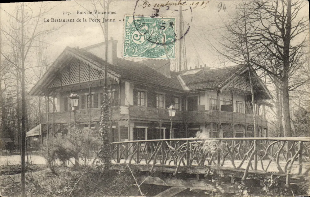 Das Restaurant der Gelben Tür — Bois de Vincennes — Verlag nicht sichtbar, Nr. 317 - Vorderseite