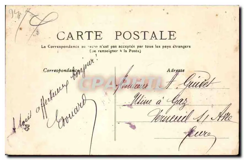 Vincennes — Auszeichnungsverleihung — Ausgabe P.-F. LEBEAU n°9 - Rückseite