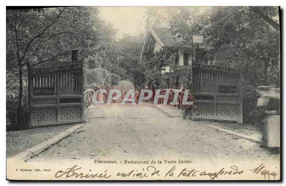 Vincennes — Restaurante da Porta Amarela — P. Marmaise editora, Paris - Frente