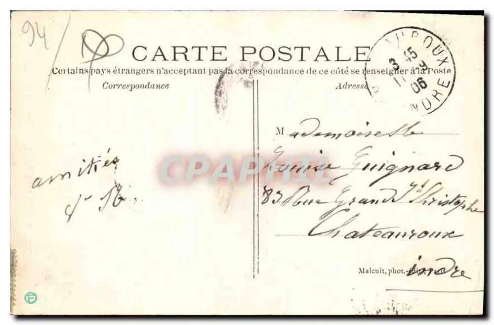 Vincennes — A Igreja — E.M. - Verso