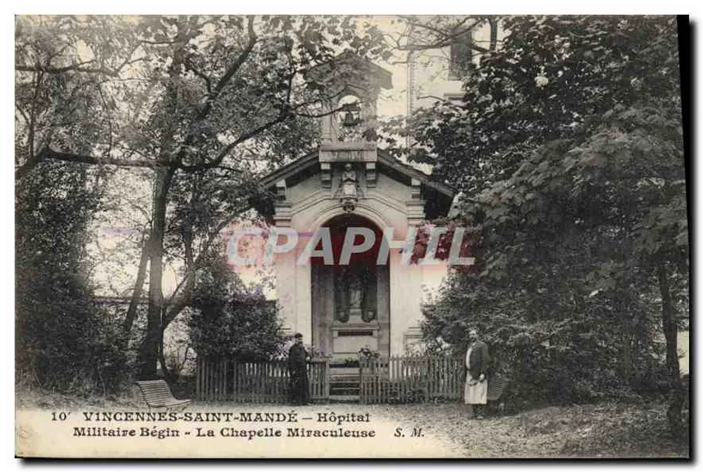 Vincennes-Saint-Mandé — Militärkrankenhaus Bégin — Die Wunderkapelle — S.M. — n°10 - Vorderseite