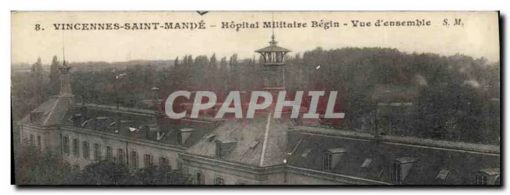 Vincennes-Saint-Mandé — Militärkrankenhaus Bégain — Gesamtansicht — S.M. - Vorderseite