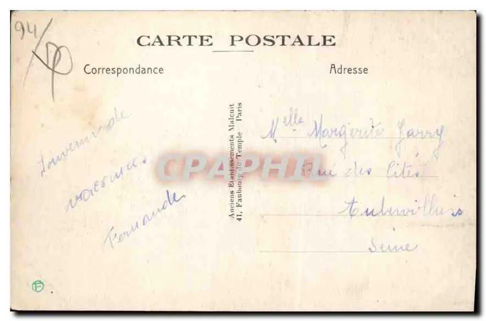 Villeneuve-Saint-Georges — Ansicht der Verres — E.M. n°5407 - Rückseite