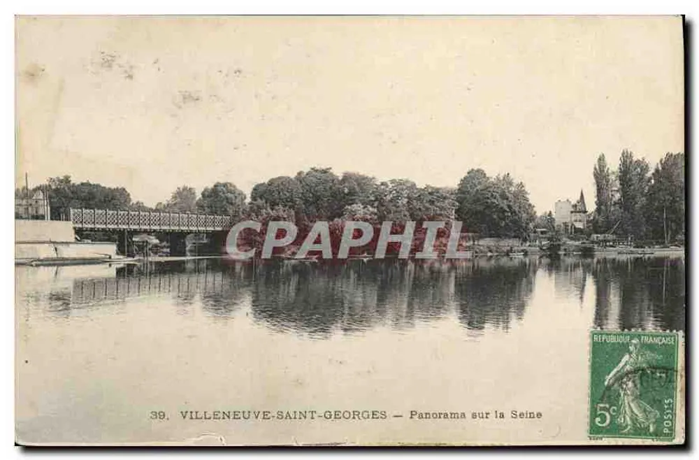 Villeneuve-Saint-Georges — Panorama über die Seine - Vorderseite