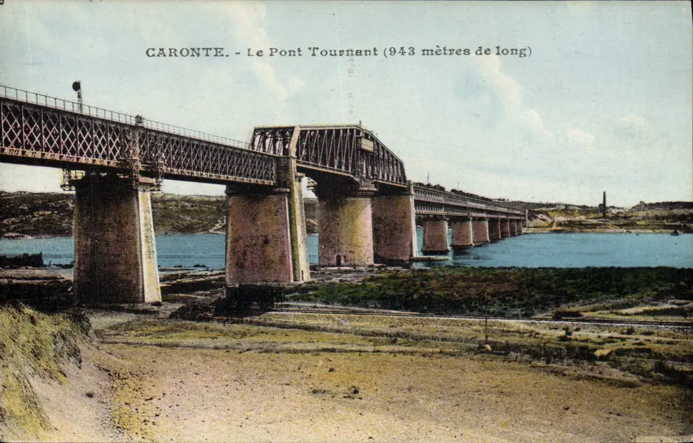 Caronte - O Ponte Giratória (943 metros de comprimento) — Edição Artística A. Tardy, 40, Quai do Porto, Marselha - Frente