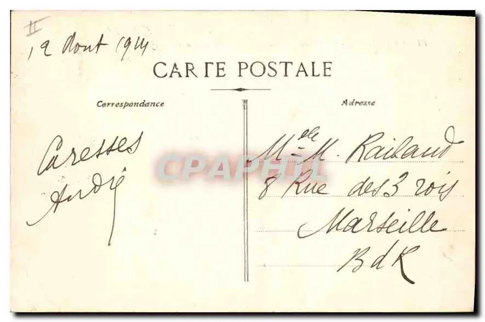Martigues — Nachtleuchte über den Étang de Caronze — J. Martigues - Rückseite