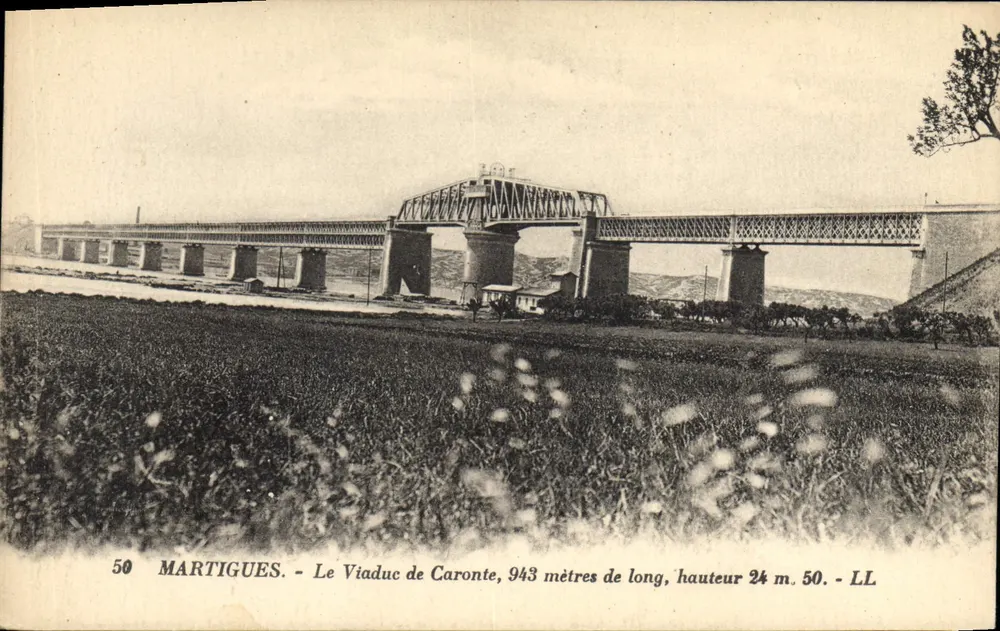 Martigues — O Viaduto de Caronte, 943 metros de comprimento, altura 24 m. 50. — LL - Frente