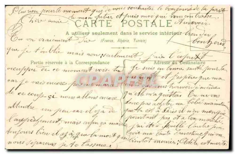 Pássaros transportadores de cartas — Eu penso em você — Cuidado-S. Chez. - Verso