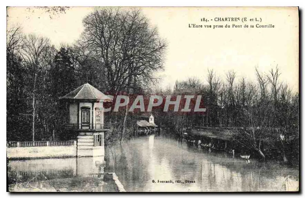 Chartres (E und L.) — Ansicht der Eure vom Courtille-Brücke — G. Foscanci, Verlag, Dreux - Vorderseite