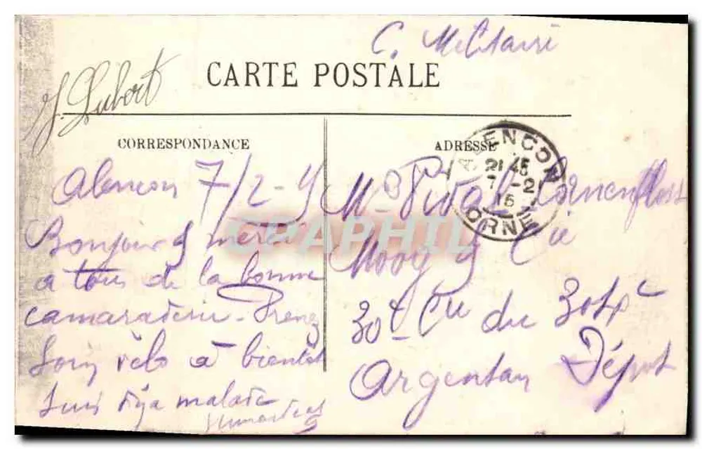 Alençon — O Parque e o Castelo — LL - Verso