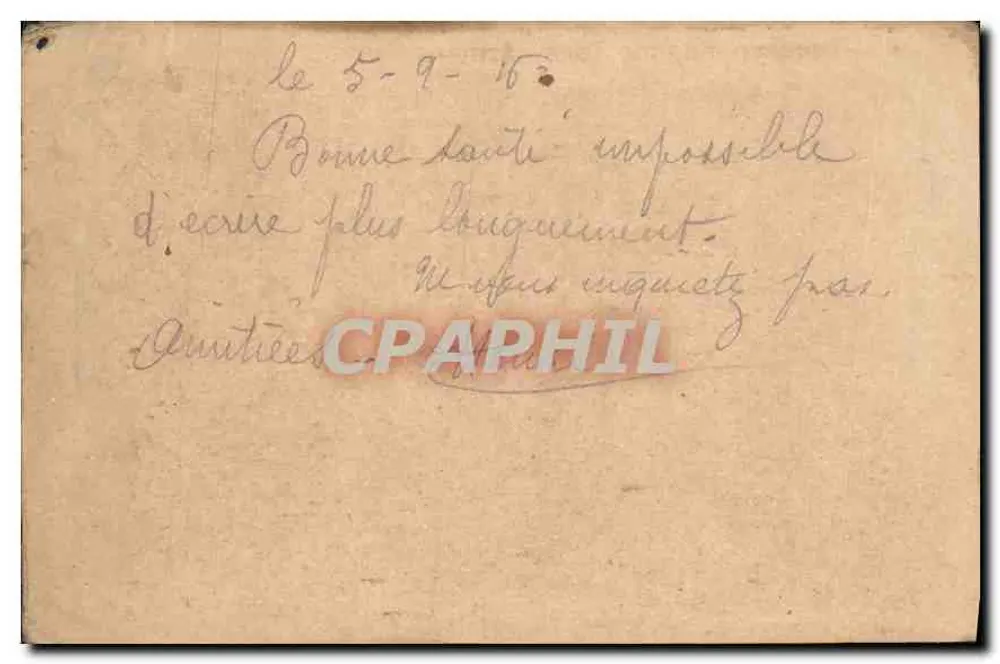 Korrespondenz der Armee der Republik — Militärkarte — Druckerei Puissant, Amiens - Rückseite