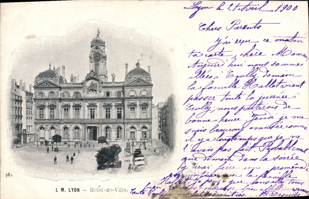 Lyon — Hotel de Ville — L.M. Lyon, n°363 - Frente