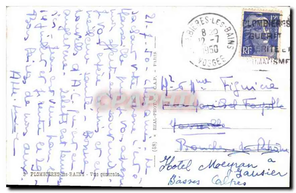 Plombières-les-Bains — Vista geral — editor A.B.S. n° (48) - Verso