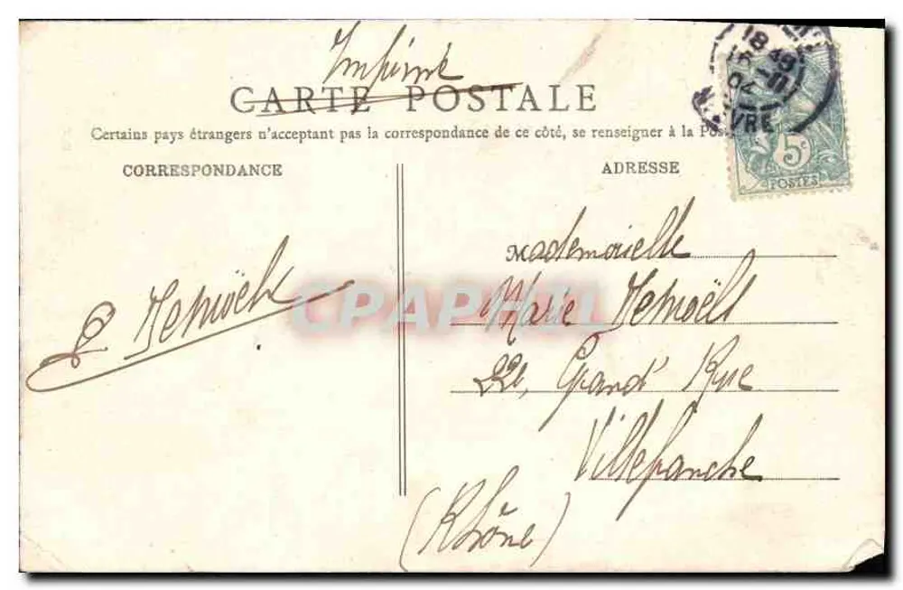 Nevers — Chapelle de la Visitation — B.F. PARIS n°56 - Verso