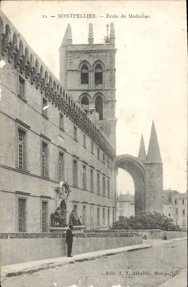 Montpellier — Escola de Medicina — L. J. Albaille, Montpellier - Frente