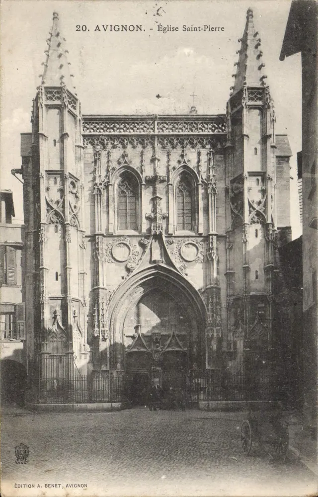 Avignon - Igreja de São Pedro — Edição A. Benet, Avignon, n°20 - Frente