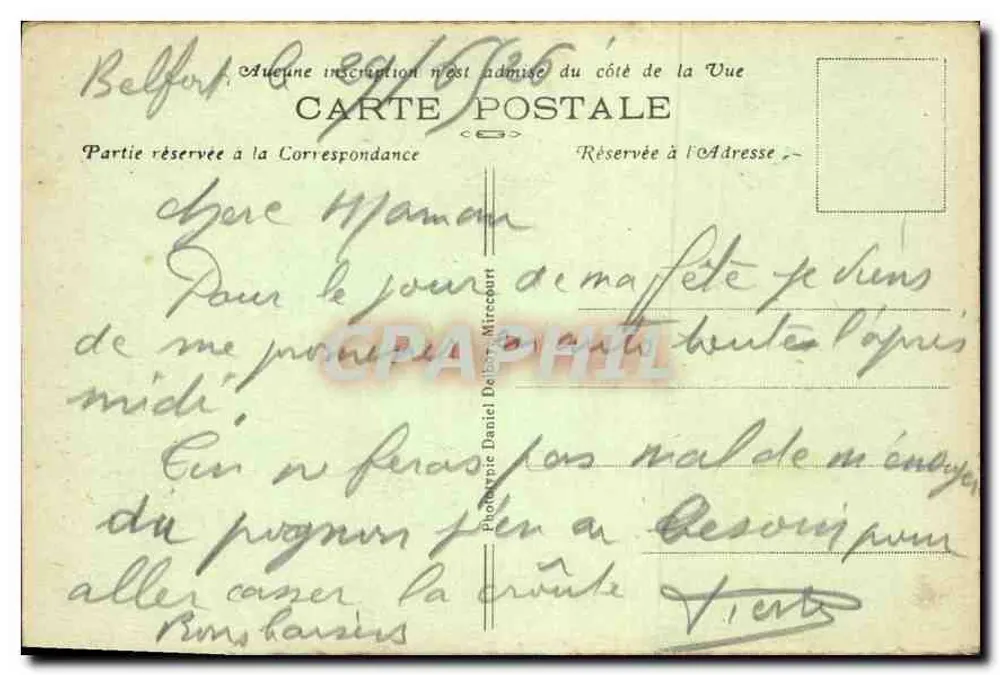 Belfort — A Igreja de São Cristóvão — D. D. n°39 - Verso