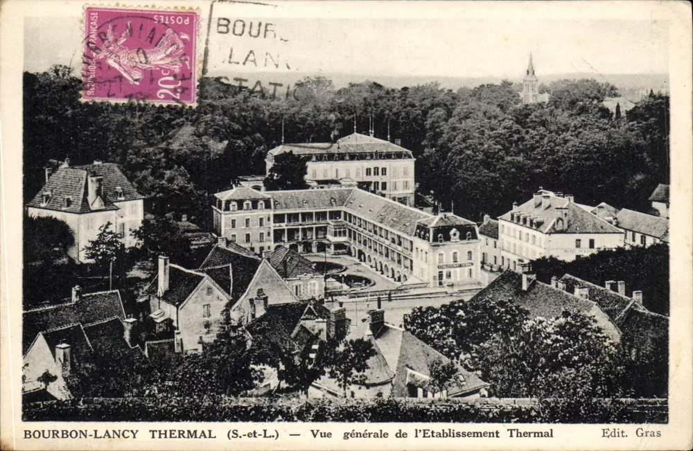 Bourbon-Lancy Thermal — Allgemeiner Blick auf die Thermalanlage — Edit. Gras - Vorderseite
