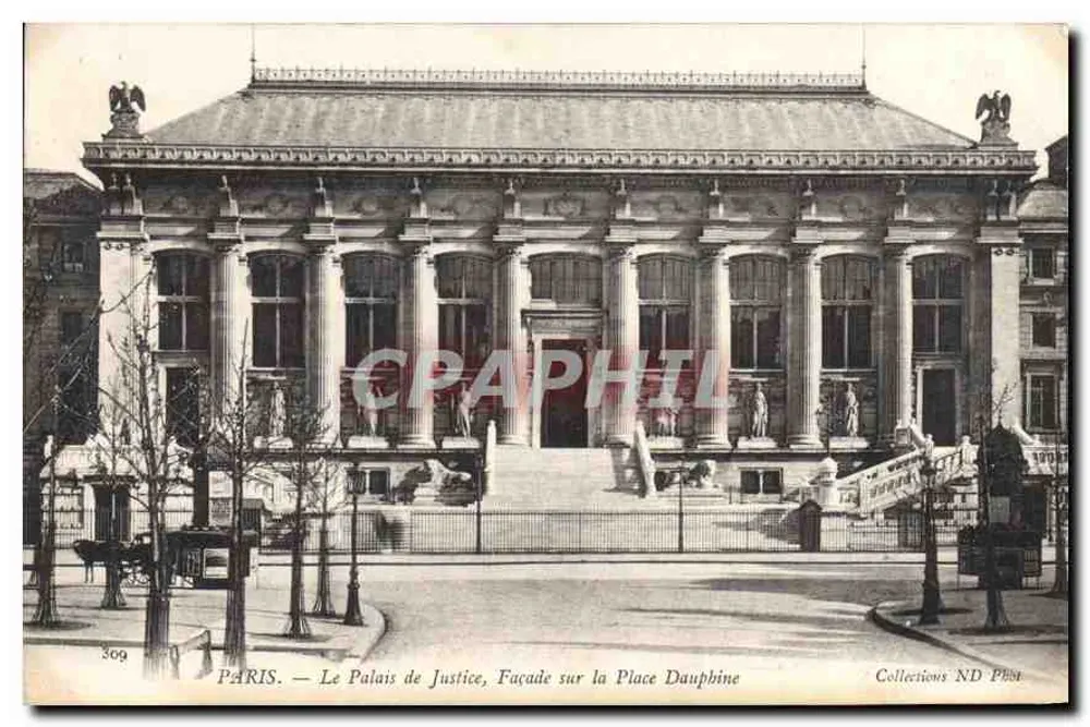 PARIS — Das Palais de Justice, Fassade auf der Place Dauphine — Collections ND Phot - Vorderseite