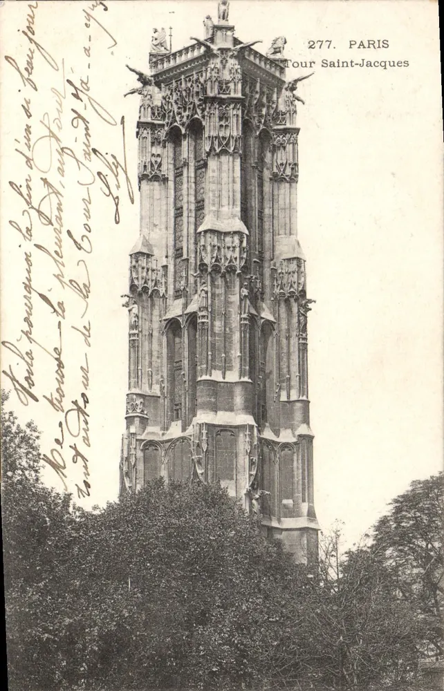 Torre Saint-Jacques — Paris — editor desconhecido, n° 277 - Frente