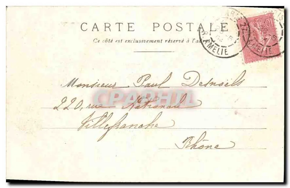 Torre Saint-Jacques — Paris — editor desconhecido, n° 277 - Verso
