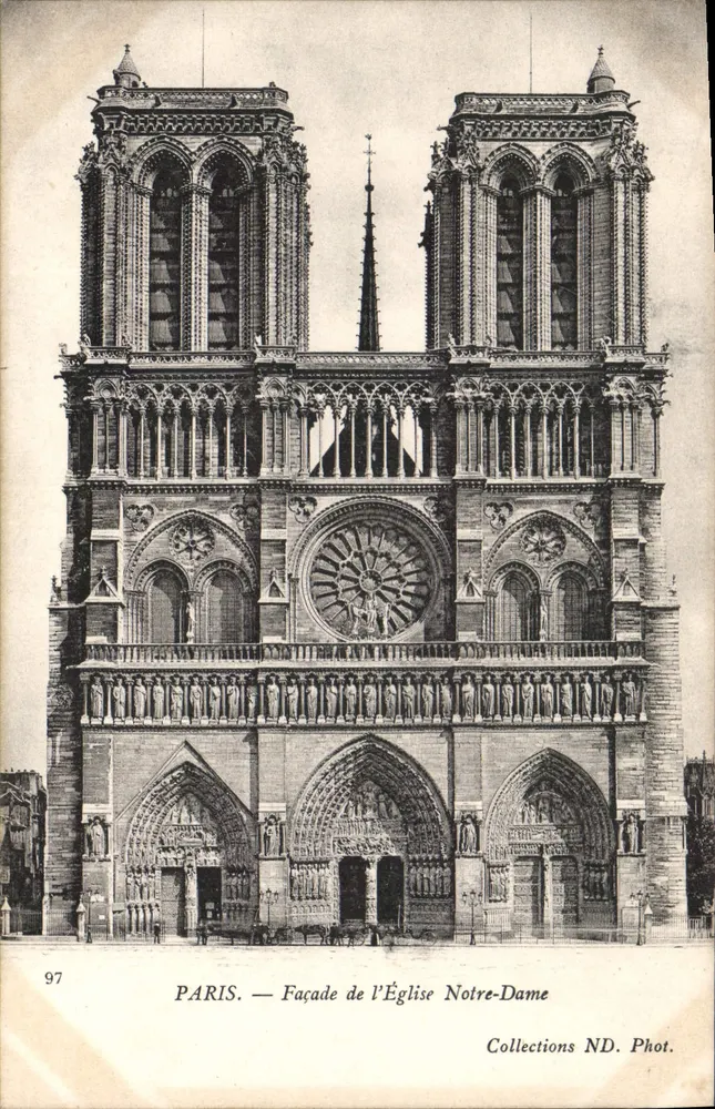 PARIS — Facha da Igreja Nossa Senhora de Paris — Coleções ND. Foto n°97 - Frente