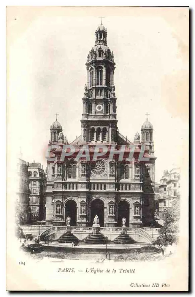 Paris — A Igreja da Trindade — Collections ND Phot, n° 104 - Frente