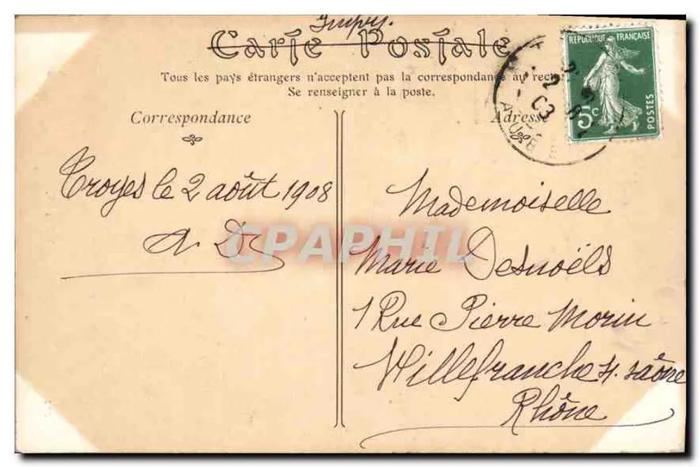 Troyes — Oude Abdij van Saint-Martin-en-Plaine — onbekende uitgever - Achterkant