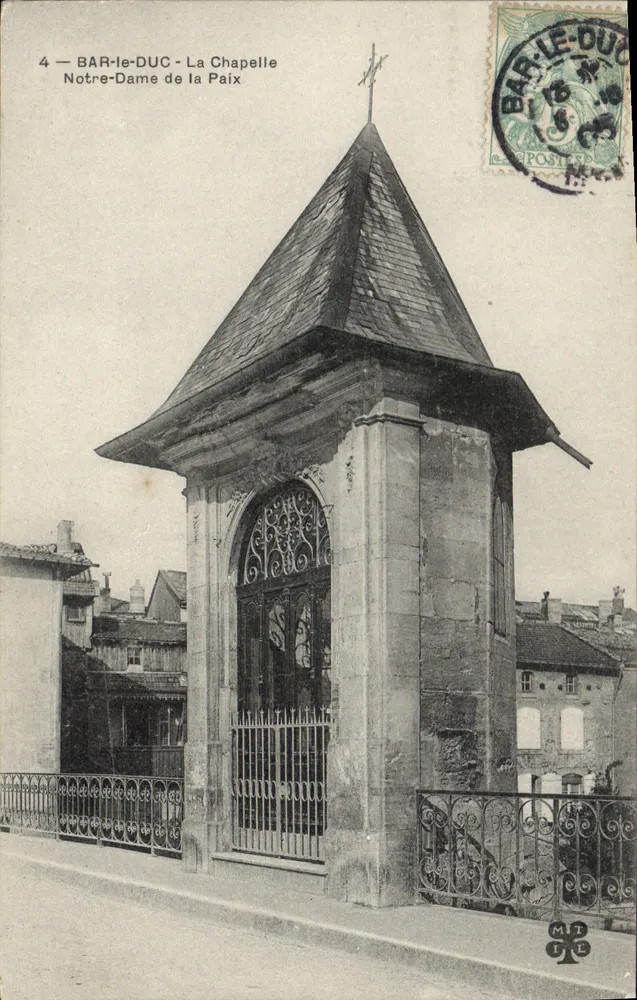 BAR-le-DUC - La Chapelle Notre-Dame de la Paix — éditeur IMPRIMÉ SUR LA CARTE, n°4 - Vorderseite
