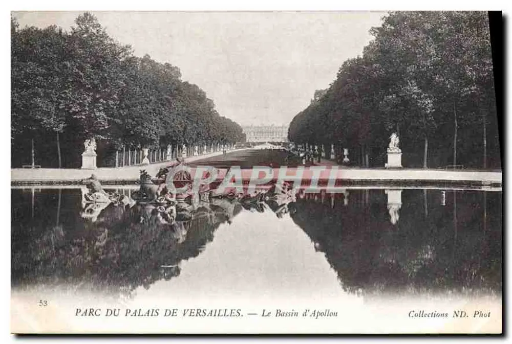 Park des Schlosses Versailles — Der Apollo-See — Sammlung ND. Phot - Vorderseite